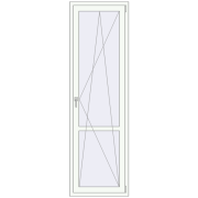 REHAU Euro 70 700x2300 мм Білий (RAL 9016) з двох сторін REHAU Euro 70 700x2300 мм Білий (RAL 9016) з двох сторін