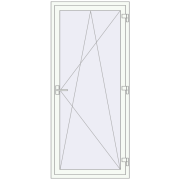 REHAU Euro 60 900x2000 мм Білий (RAL 9016) з двох сторін REHAU Euro 60 900x2000 мм Білий (RAL 9016) з двох сторін