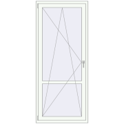 REHAU Euro 60 900x2100 мм Білий (RAL 9016) з двох сторін