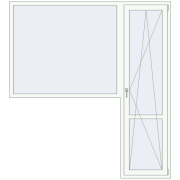 REHAU Euro 60 2100x2300 мм Білий (RAL 9016) з двох сторін REHAU Euro 60 2100x2300 мм Білий (RAL 9016) з двох сторін