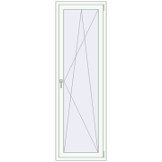 Балконні двері 720x2150 мм REHAU Euro 70 Білий (RAL 9016) з двох сторін