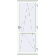 REHAU Euro 60 800x2050 мм Білий (RAL 9016) з двох сторін