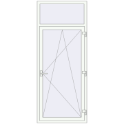 REHAU SYNEGO MD 900x2200 мм Білий (RAL 9016) з двох сторін