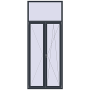 REHAU Euro 70 1200x3000 мм ANTHRACITE_GREY_STRUKTURAL з двох сторін