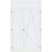 REHAU Euro 60 1450x2450 мм Білий (RAL 9016) з двох сторін