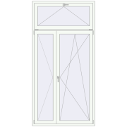 REHAU Euro 60 1300x2600 мм Білий (RAL 9016) з двох сторін