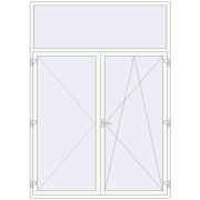 REHAU Euro 70 1900x2660 мм Білий (RAL 9016) з двох сторін REHAU Euro 70 1900x2660 мм Білий (RAL 9016) з двох сторін