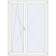 REHAU Euro 70 1500x2060 мм Білий (RAL 9016) з двох сторін