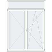 REHAU SYNEGO MD 1800x2400 мм Білий (RAL 9016) з двох сторін
