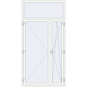 REHAU Euro 60 1300x2600 мм Білий (RAL 9016) з двох сторін
