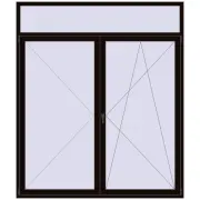 REHAU Euro 70 2090x2450 мм BLACK_BROWN з двох сторін
