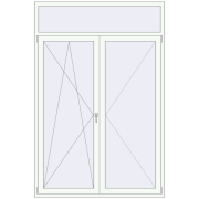 REHAU SYNEGO MD 1600x2400 мм Білий (RAL 9016) з двох сторін REHAU SYNEGO MD 1600x2400 мм Білий (RAL 9016) з двох сторін