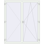 REHAU Euro 60 1800x2200 мм Білий (RAL 9016) з двох сторін