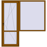 REHAU Euro 70 2000x2100 мм GOLDEN OAK з двох сторін REHAU Euro 70 2000x2100 мм GOLDEN OAK з двох сторін