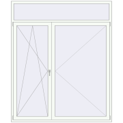 REHAU Euro 70 2000x2400 мм Білий (RAL 9016) з двох сторін REHAU Euro 70 2000x2400 мм Білий (RAL 9016) з двох сторін