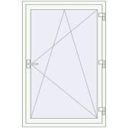 REHAU SYNEGO MD 1000x1500 мм Білий (RAL 9016) з двох сторін REHAU SYNEGO MD 1000x1500 мм Білий (RAL 9016) з двох сторін