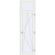 REHAU Euro 70 690x2430 мм Білий (RAL 9016) з двох сторін