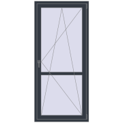 REHAU Euro 70 900x2000 мм ANTHRACITE_GREY_STRUKTURAL з двох сторін