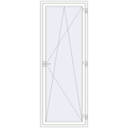 REHAU Euro 60 900x2400 мм Білий (RAL 9016) з двох сторін