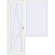 REHAU Euro 70 1600x2150 мм Білий (RAL 9016) з двох сторін REHAU Euro 70 1600x2150 мм Білий (RAL 9016) з двох сторін