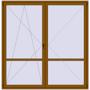 REHAU Euro 60 2250x2300 мм GOLDEN OAK з двох сторін