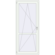 REHAU Euro 60 890x2080 мм Білий (RAL 9016) з двох сторін REHAU Euro 60 890x2080 мм Білий (RAL 9016) з двох сторін