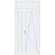 REHAU Euro 70 1150x2500 мм Білий (RAL 9016) з двох сторін