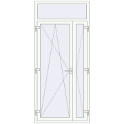 REHAU SYNEGO MD 1005x2250 мм Білий (RAL 9016) з двох сторін