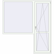 REHAU Euro 70 1960x2140 мм Білий (RAL 9016) з двох сторін