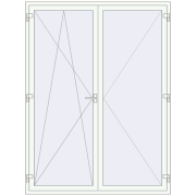 REHAU Euro 70 1710x2270 мм Білий (RAL 9016) з двох сторін REHAU Euro 70 1710x2270 мм Білий (RAL 9016) з двох сторін