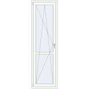 REHAU Euro 60 680x2300 мм Білий (RAL 9016) з двох сторін