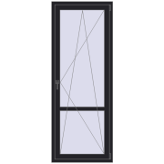 REHAU Euro 60 800x2100 мм BLACK_ULTI-MATT з двох сторін