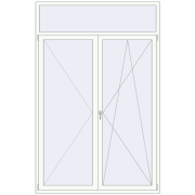 REHAU Euro 70 1750x2700 мм Білий (RAL 9016) з двох сторін