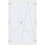 REHAU Euro 60 1460x2335 мм Білий (RAL 9016) з двох сторін