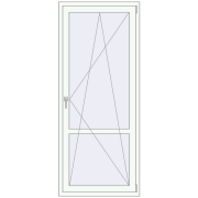 REHAU Euro 60 850x2040 мм Білий (RAL 9016) з двох сторін