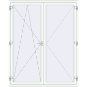 REHAU Euro 60 1700x2100 мм Білий (RAL 9016) з двох сторін