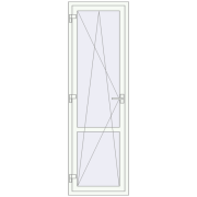 REHAU Euro 70 670x2150 мм Білий (RAL 9016) з двох сторін