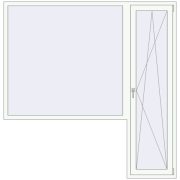 REHAU Euro 70 2100x2150 мм Білий (RAL 9016) з двох сторін