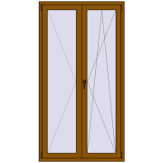 REHAU Euro 60 1120x2100 мм GOLDEN OAK з двох сторін