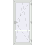 REHAU Euro 60 860x2080 мм Білий (RAL 9016) з двох сторін REHAU Euro 60 860x2080 мм Білий (RAL 9016) з двох сторін