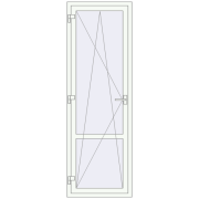REHAU Euro 70 720x2170 мм Білий (RAL 9016) з двох сторін