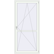REHAU Euro 60 1060x2280 мм Білий (RAL 9016) з двох сторін