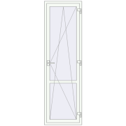 REHAU Euro 70 700x2300 мм Білий (RAL 9016) з двох сторін REHAU Euro 70 700x2300 мм Білий (RAL 9016) з двох сторін