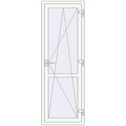 REHAU Euro 60 670x1900 мм Білий (RAL 9016) з двох сторін