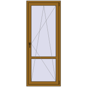 REHAU Euro 60 800x2000 мм LIGHT_OAK з двох сторін