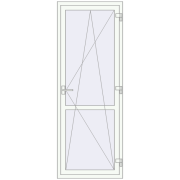 REHAU Euro 60 800x2100 мм Білий (RAL 9016) з двох сторін