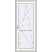 REHAU Euro 60 750x1800 мм Білий (RAL 9016) з двох сторін