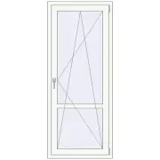 REHAU Euro 60 750x1820 мм Білий (RAL 9016) з двох сторін