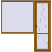 REHAU Euro 70 2030x2070 мм LIGHT_OAK з двох сторін