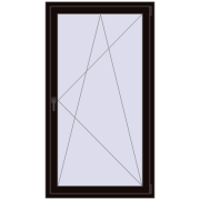 Балконні двері 1000x1800 мм REHAU Euro 70 BLACK_BROWN з двох сторін Балконні двері 1000x1800 мм REHAU Euro 70 BLACK_BROWN з двох сторін